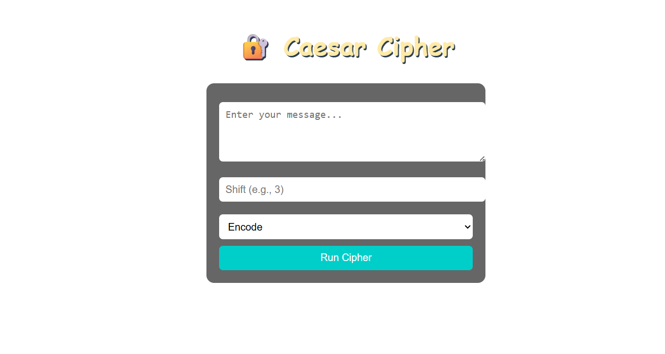 Caesar Cipher Web App